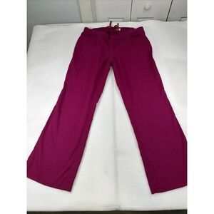 Women's Grey's Anatomy 4232P Fuscia Scrub Pants Sz Large Drawstring Waist